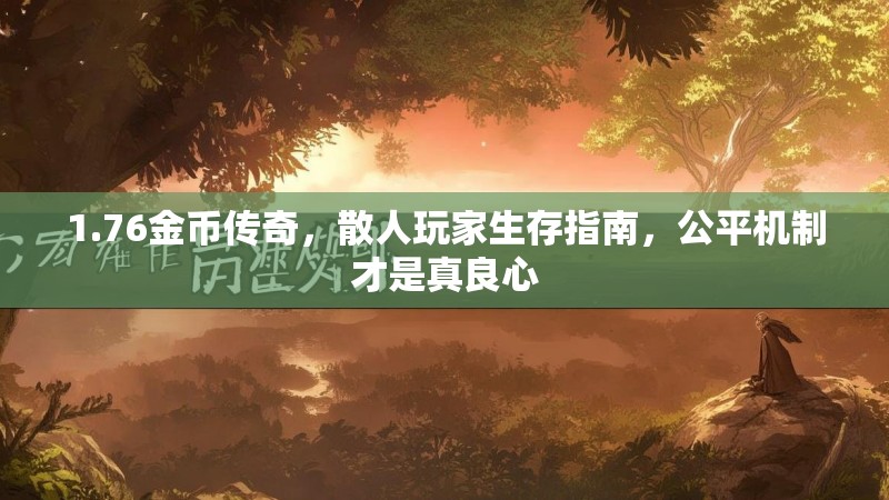 1.76金币传奇，散人玩家生存指南，公平机制才是真良心