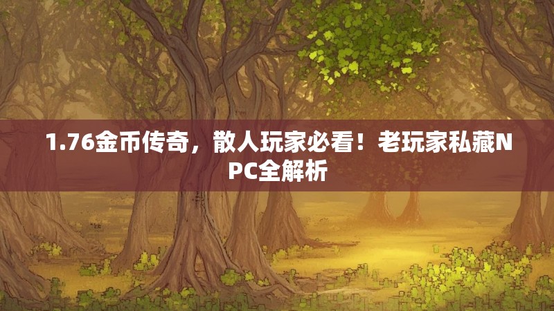 1.76金币传奇，散人玩家必看！老玩家私藏NPC全解析