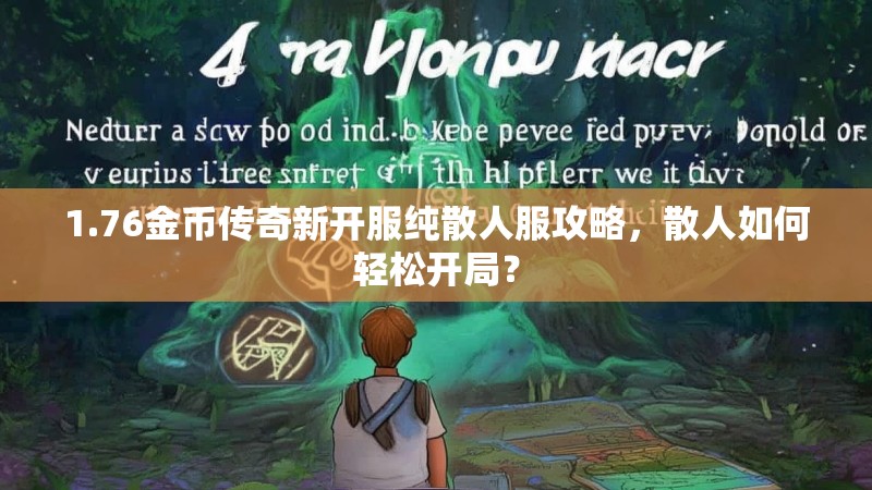 1.76金币传奇新开服纯散人服攻略，散人如何轻松开局？