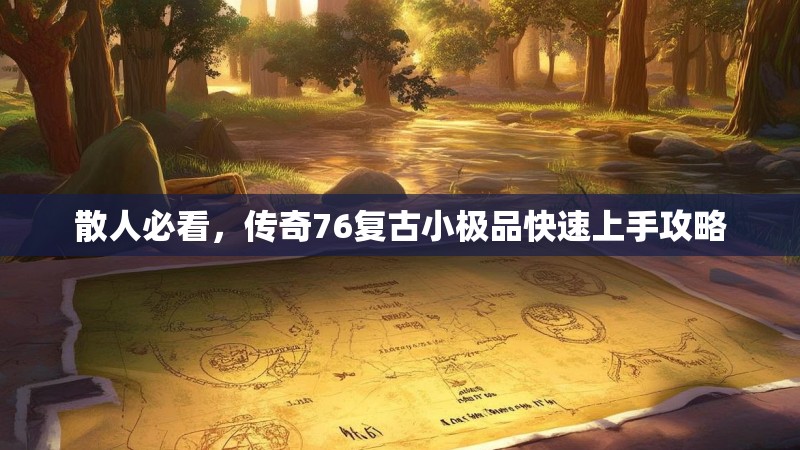 散人必看,传奇76复古小极品快速上手攻略