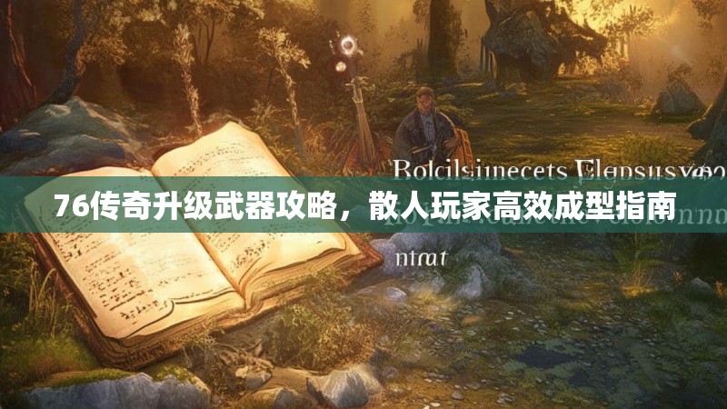 76传奇升级武器攻略，散人玩家高效成型指南