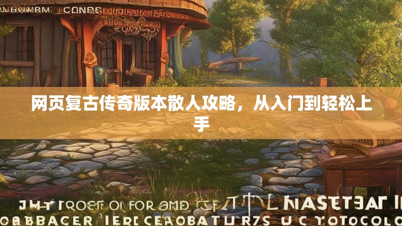网页复古传奇版本散人攻略，从入门到轻松上手