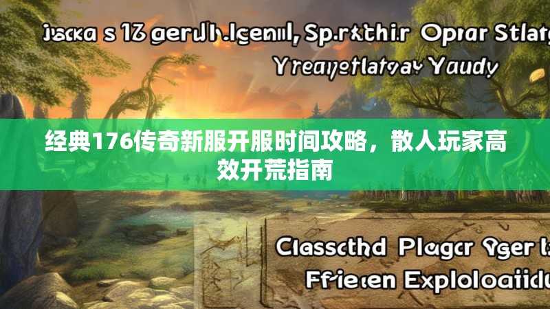 经典176传奇新服开服时间攻略,散人玩家高效开荒指南