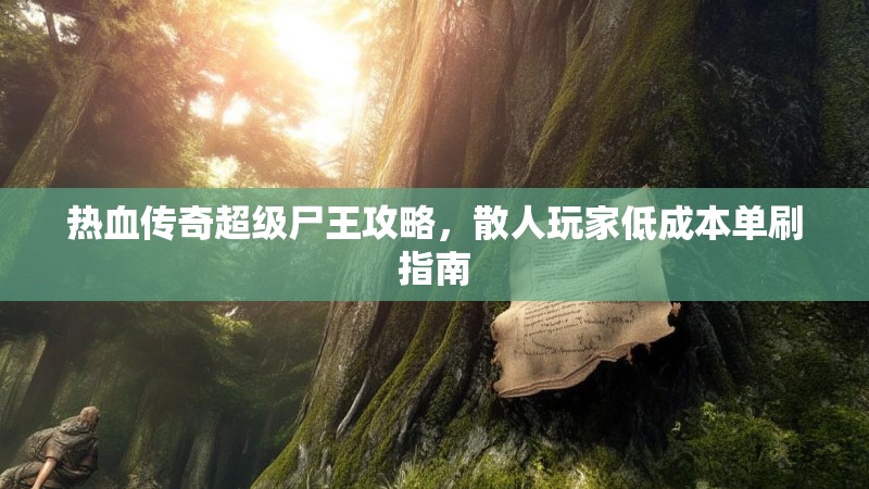 热血传奇超级尸王攻略，散人玩家低成本单刷指南