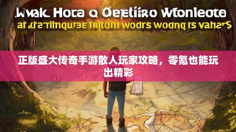 正版盛大传奇手游散人玩家攻略，零氪也能玩出精彩