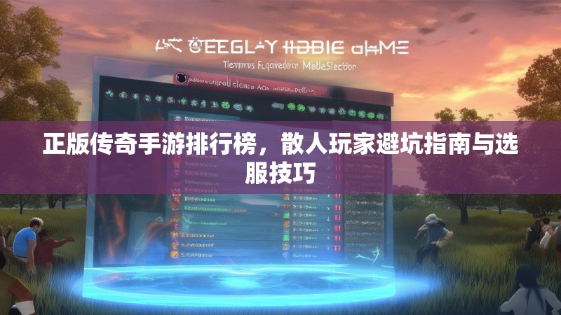 正版传奇手游排行榜，散人玩家避坑指南与选服技巧