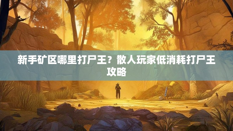 新手矿区哪里打尸王？散人玩家低消耗打尸王攻略