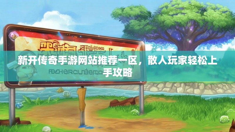 新开传奇手游网站推荐一区，散人玩家轻松上手攻略