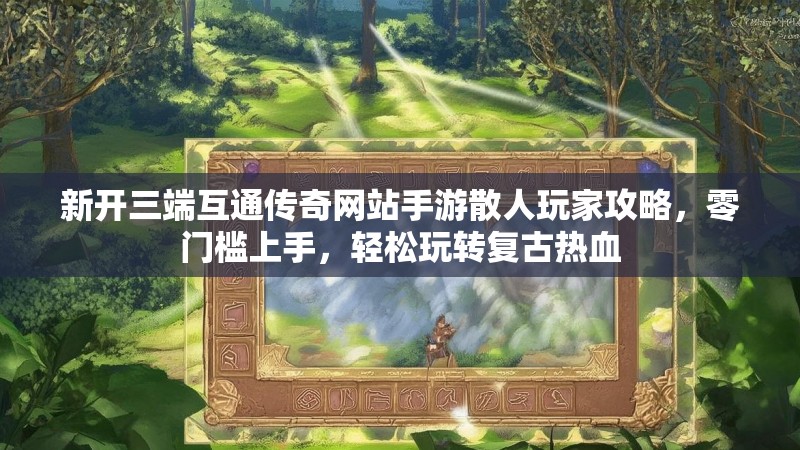 新开三端互通传奇网站手游散人玩家攻略，零门槛上手，轻松玩转复古热血