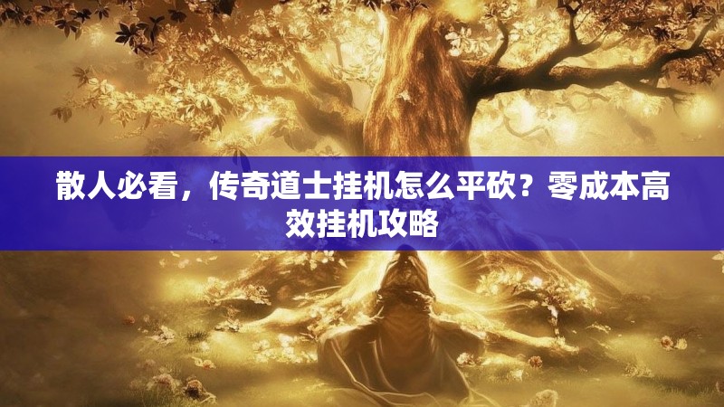 散人必看，传奇道士挂机怎么平砍？零成本高效挂机攻略