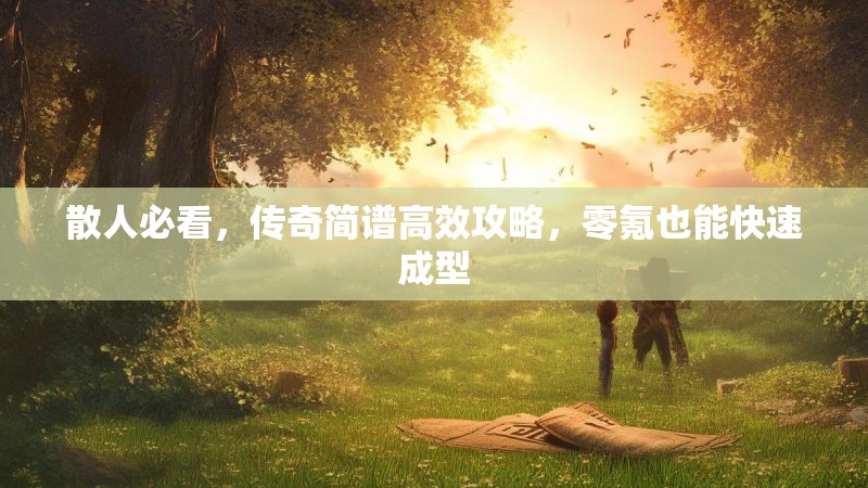 散人必看，传奇简谱高效攻略，零氪也能快速成型