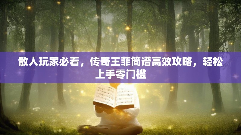 散人玩家必看，传奇王菲简谱高效攻略，轻松上手零门槛