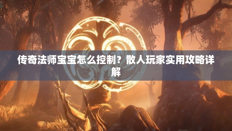 传奇法师宝宝怎么控制？散人玩家实用攻略详解