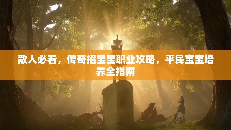 散人必看，传奇招宝宝职业攻略，平民宝宝培养全指南