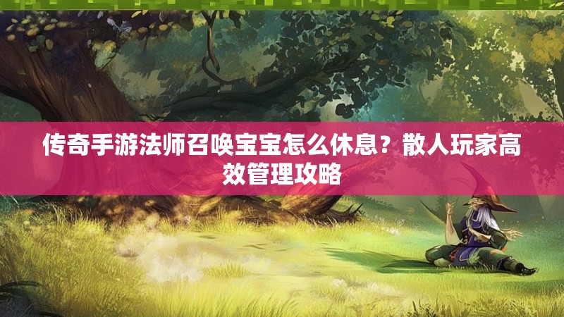 传奇手游法师召唤宝宝怎么休息？散人玩家高效管理攻略