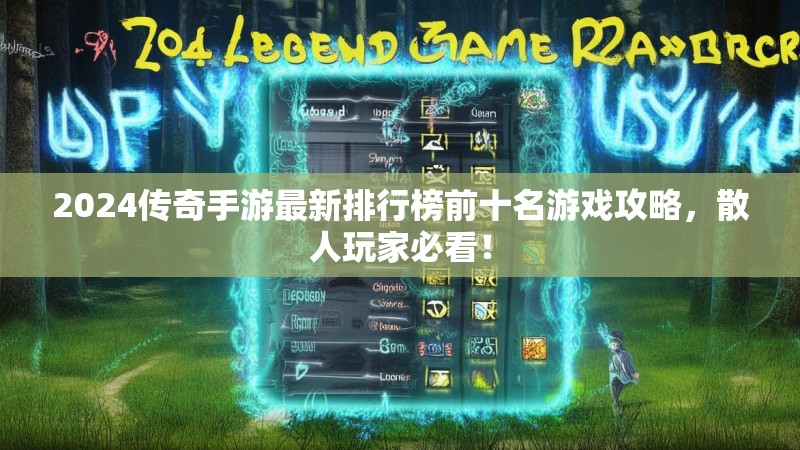 2024传奇手游最新排行榜前十名游戏攻略，散人玩家必看！