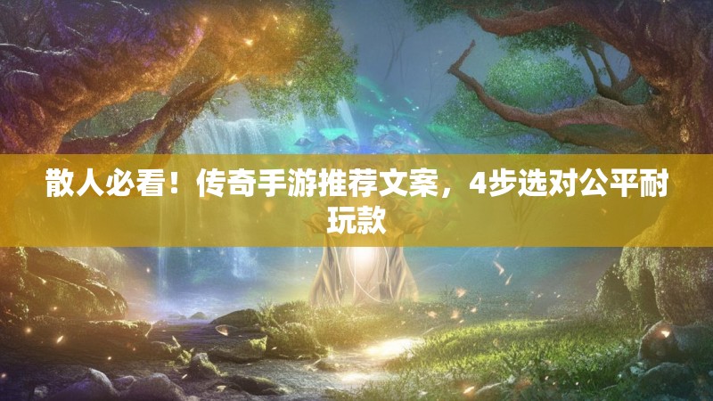 散人必看！传奇手游推荐文案，4步选对公平耐玩款