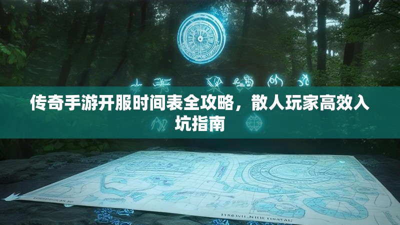 传奇手游开服时间表全攻略,散人玩家高效入坑指南