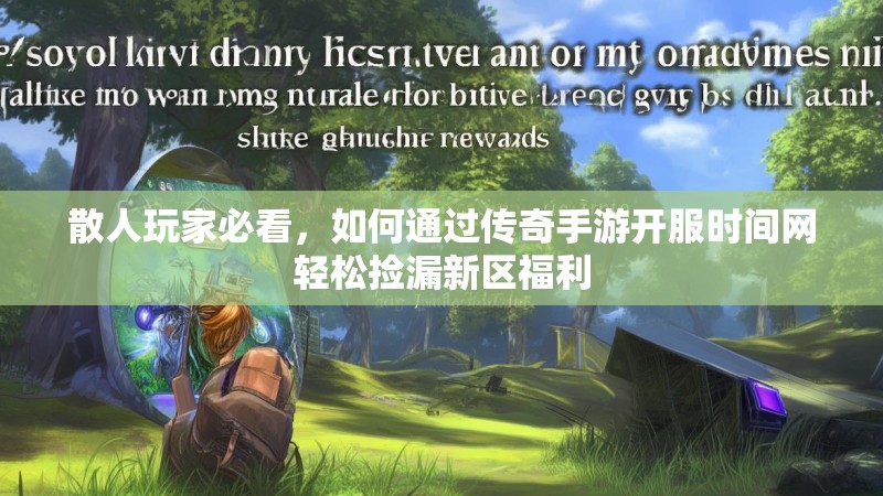 散人玩家必看,如何通过传奇手游开服时间网轻松捡漏新区福利