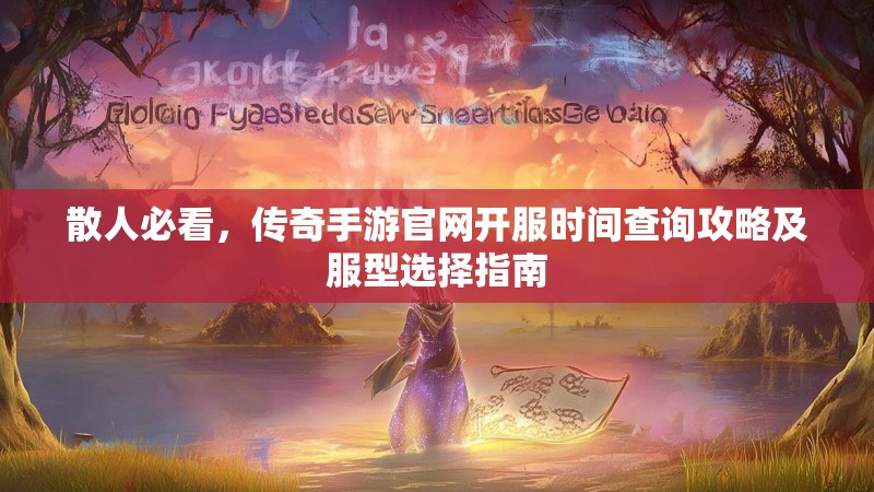 散人必看，传奇手游官网开服时间查询攻略及服型选择指南