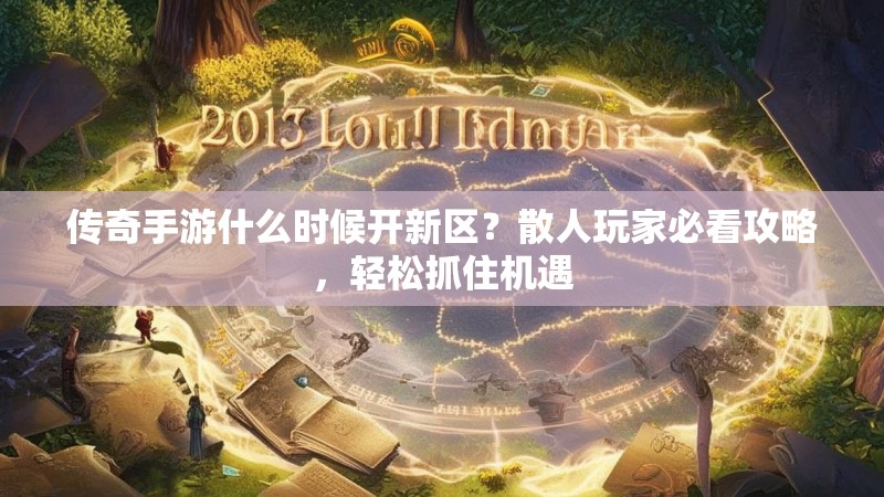 传奇手游什么时候开新区？散人玩家必看攻略，轻松抓住机遇