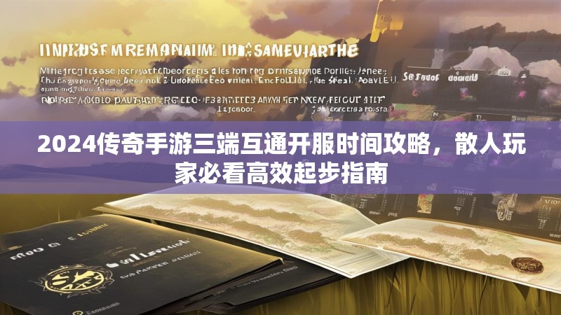 2024传奇手游三端互通开服时间攻略，散人玩家必看高效起步指南