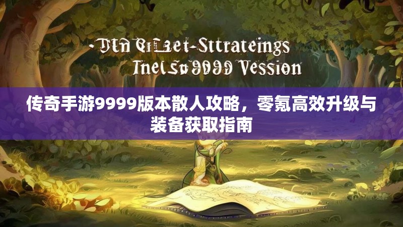传奇手游9999版本散人攻略，零氪高效升级与装备获取指南