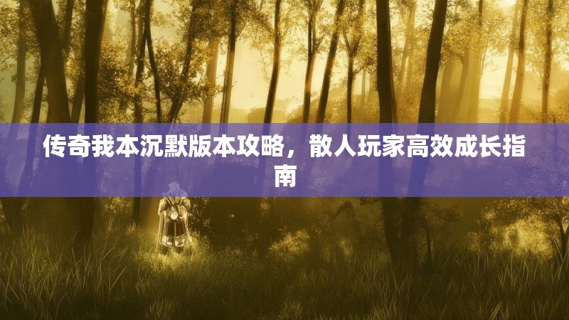 传奇我本沉默版本攻略，散人玩家高效成长指南