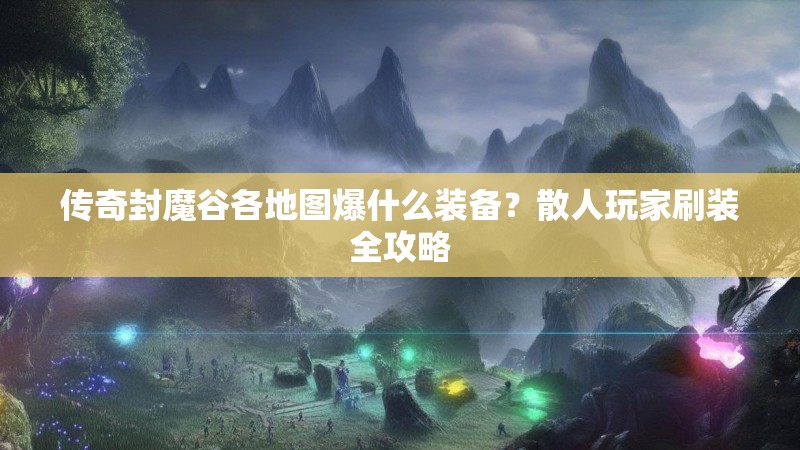 传奇封魔谷各地图爆什么装备？散人玩家刷装全攻略