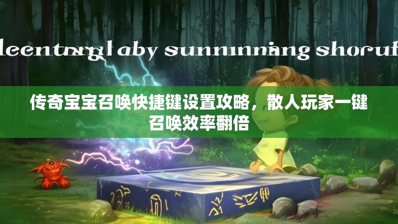 传奇宝宝召唤快捷键设置攻略，散人玩家一键召唤效率翻倍