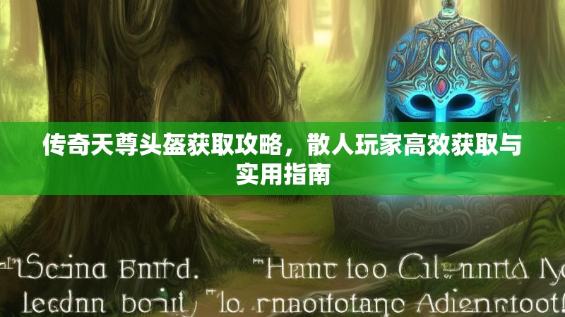 传奇天尊头盔获取攻略，散人玩家高效获取与实用指南