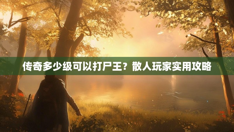 传奇多少级可以打尸王？散人玩家实用攻略