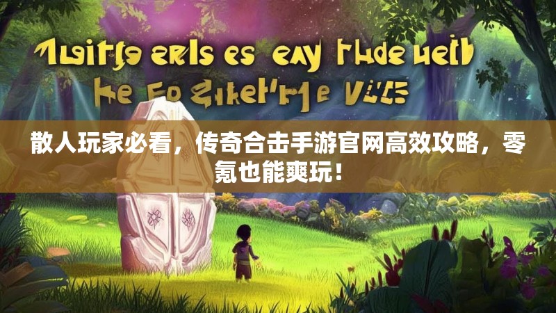 散人玩家必看,传奇合击手游官网高效攻略,零氪也能爽玩!