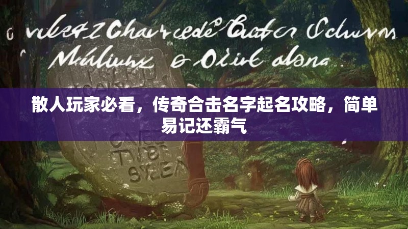 散人玩家必看，传奇合击名字起名攻略，简单易记还霸气
