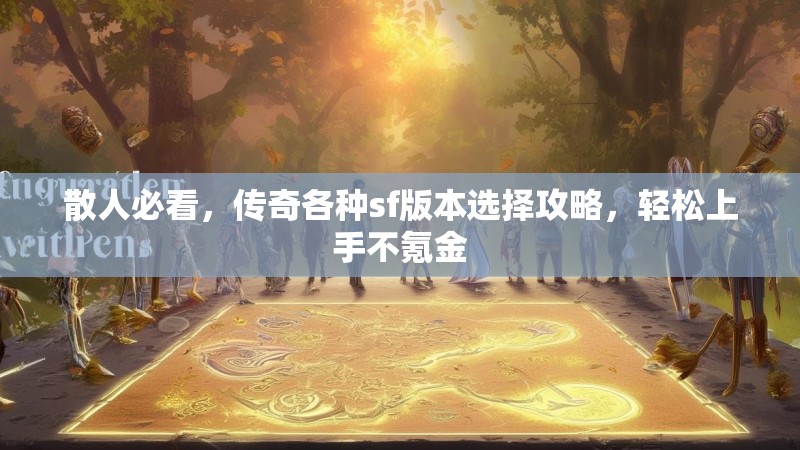 散人必看,传奇各种sf版本选择攻略,轻松上手不氪金