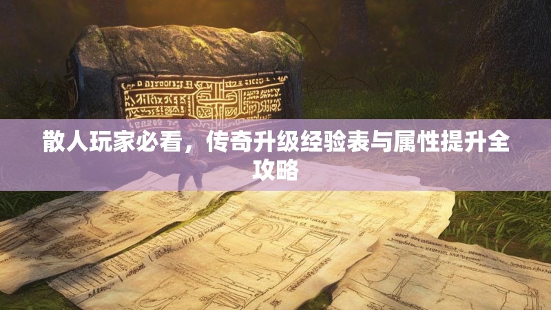散人玩家必看，传奇升级经验表与属性提升全攻略