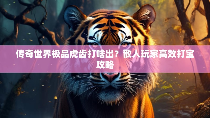 传奇世界极品虎齿打啥出?散人玩家高效打宝攻略