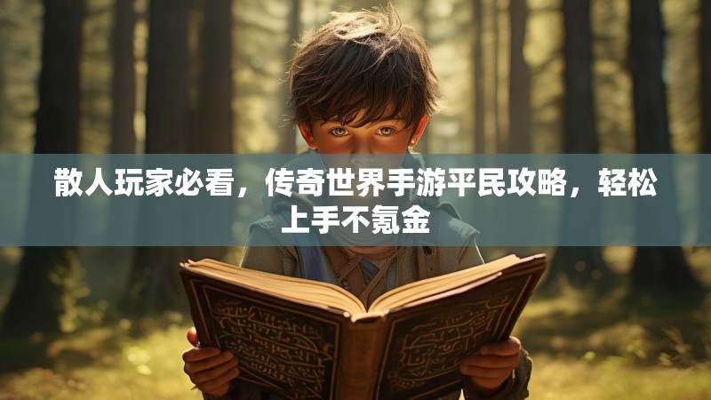 散人玩家必看，传奇世界手游平民攻略，轻松上手不氪金