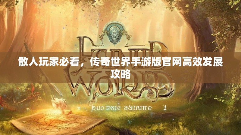 散人玩家必看，传奇世界手游版官网高效发展攻略