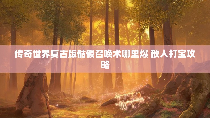 传奇世界复古版骷髅召唤术哪里爆 散人打宝攻略