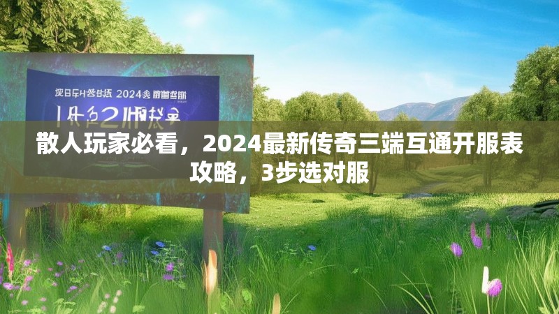 散人玩家必看,2024最新传奇三端互通开服表攻略,3步选对服