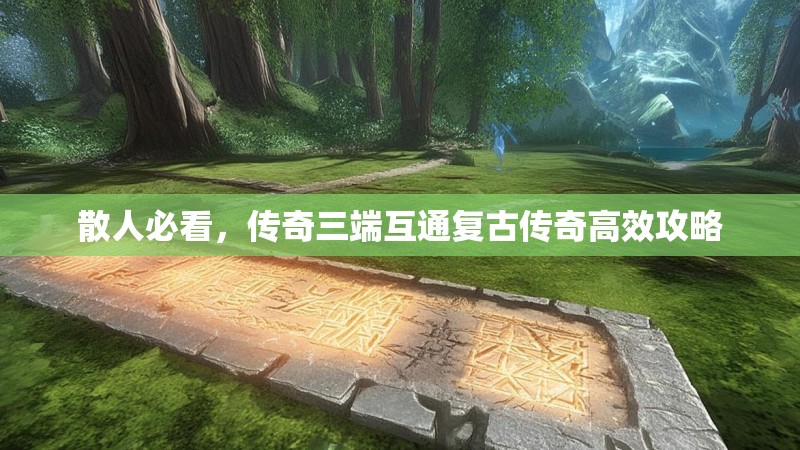 散人必看，传奇三端互通复古传奇高效攻略