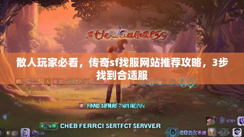 散人玩家必看，传奇sf找服网站推荐攻略，3步找到合适服