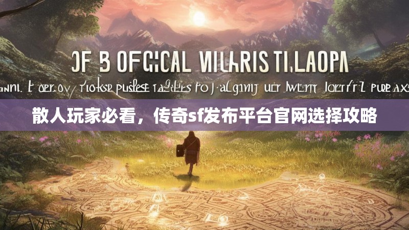 散人玩家必看,传奇sf发布平台官网选择攻略