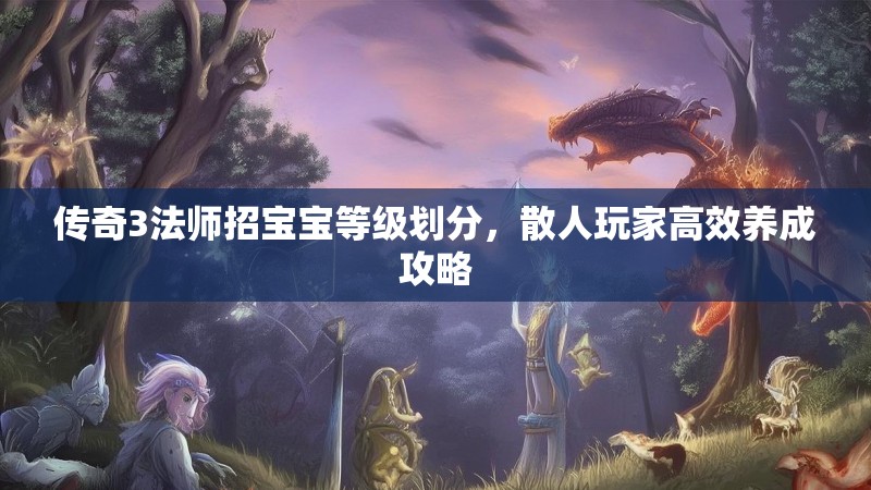 传奇3法师招宝宝等级划分，散人玩家高效养成攻略