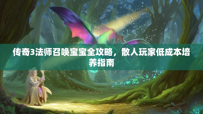 传奇3法师召唤宝宝全攻略,散人玩家低成本培养指南