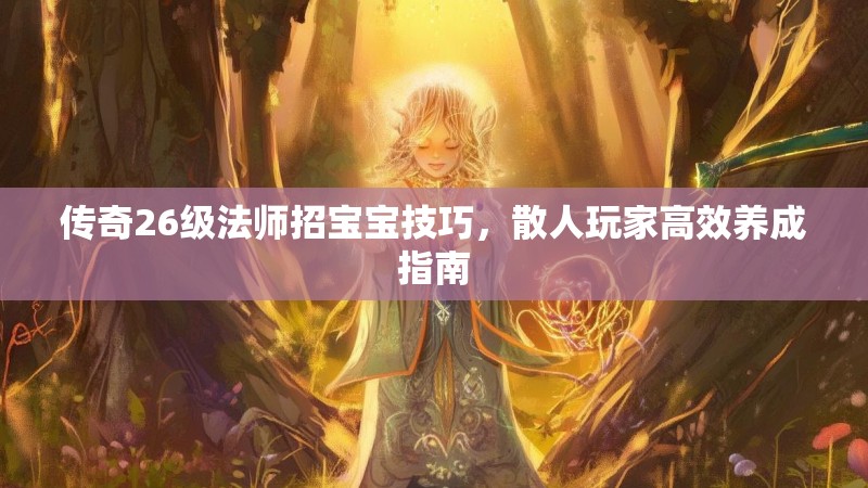 传奇26级法师招宝宝技巧，散人玩家高效养成指南