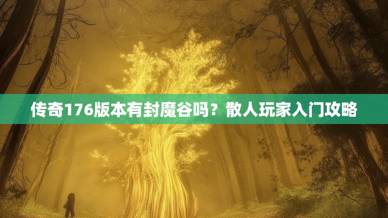 传奇176版本有封魔谷吗？散人玩家入门攻略