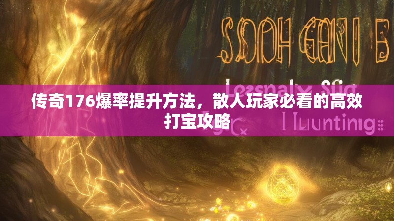 传奇176爆率提升方法，散人玩家必看的高效打宝攻略