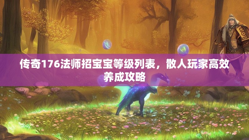 传奇176法师招宝宝等级列表，散人玩家高效养成攻略